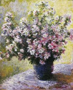 Claude Monet Bouquet of Mallows Norge oil painting art